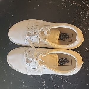 White Platform Vans